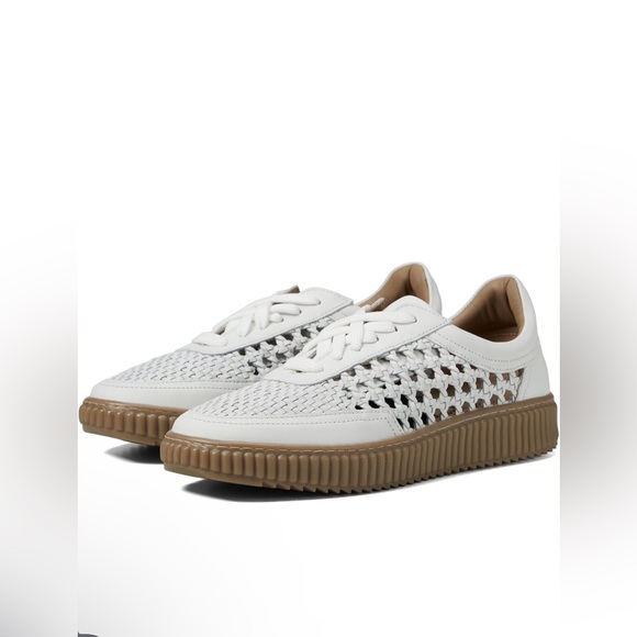 Free People Women’s Wimberly Woven Leather Sneaker – White – Size 8 - Picture 10 of 17